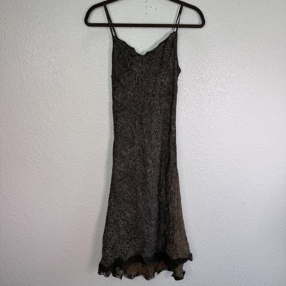 Angie Dresses & Skirts - Angie Y2K Dress Womens Medium Paisley Animal Print Slip Midi Boho Chiffon Party